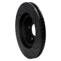 R1 13-19 Mazda 6 Front Left Drilled & Slotted Black Brake Rotor