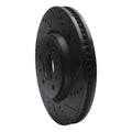 R1 03-08 Cadillac STS Front Right Drilled & Slotted Black Brake Rotor
