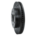 R1 98-99 Cadillac DEVILLE Front Left Drilled & Slotted Black Brake Rotor