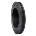 R1 98-99 Cadillac DEVILLE Front Left Drilled & Slotted Black Brake Rotor