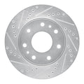 R1 09-09 Ford F-150 RWD Front Left Drilled & Slotted Silver Brake Rotor