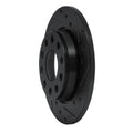 R1 01-03 Volkswagen EuroVan Front Right Drilled & Slotted Black Brake Rotor