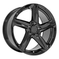 19 IN REPLICA WHEEL FITS CHEVROLET C7 CORVETTE CV02C SATIN BLACK 19X10