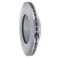 R1 09-16 BMW Z4 Front Right Drilled & Slotted Silver Brake Rotor