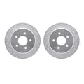 R1 91-95 Ford Crown Victoria Rear Drilled & Slotted Silver Brake Rotor Set