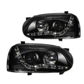 9401 DODGE RAM 1500/ 9402 RAM 2500/3500 LIGHT BAR DRL HEAD LIGHTS(BLK/CLEAR)