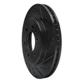 R1 09-09 Ford F-150 RWD Front Right Drilled & Slotted Black Brake Rotor