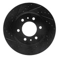 R1 09-09 Ford F-150 4WD Front Left Drilled & Slotted Black Brake Rotor