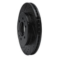 R1 09-09 Ford F-150 4WD Front Left Drilled & Slotted Black Brake Rotor