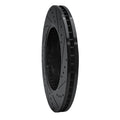 R1 09-09 Ford F-150 4WD Front Left Drilled & Slotted Black Brake Rotor