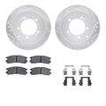 R1 91-99 Dodge Stealth Rear Drilled & Slotted Silver Brake Rotor Set w/Ceramic Pads and Hardware