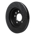 R1 10-17 Volkswagen AMAROK (Mexico) Front Left Drilled & Slotted Black Brake Rotor