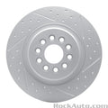 R1 03-05 Jaguar S-Type Rear Right Drilled & Slotted Geoperformance Rotor