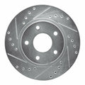 R1 76-93 Ford F-150 4WD Front Left Drilled & Slotted Silver Brake Rotor