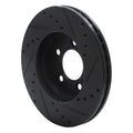 R1 86-91 Volkswagen Vanagon Front Left Drilled & Slotted Black Brake Rotor