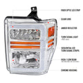 LED BAR TAIL LIGHTS SEQUENTIAL TURN SIGNAL CHROME HOUSING CLEAR LENS