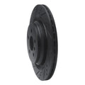 R1 13-19 Mercedes-Benz GL350 Rear Left Drilled & Slotted Black Brake Rotor