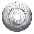 R1 18-22 BMW 330e Hybrid Plug-in RWD Front Left Drilled Black Brake Rotor