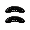 Front Set 2 Caliper Covers Engraved Front Honda Black Finish Silver Characters 2009-2019 Honda Fit MGP Caliper Covers