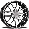 ~(27 lbs. 18X18X8)~ TR60 (3260) BLACK/MACHINED FACE/BLACK RING 16X7 4-100/4-114.3 42MM 67.1MM
