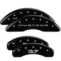Front Set 2 Caliper Covers Engraved Front Oval Logo Ford Yellow Finish Black Characters 2011-2011 Ford Focus MGP Caliper Covers