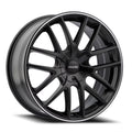 ~(27 lbs. 18X18X8)~ TR60 (3260) MATTE BLACK/MACHINED RING 16X7 5-112/5-120 42MM 72.62MM