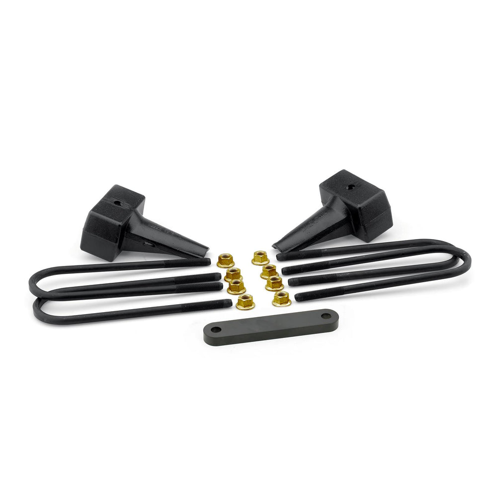 RLS - 5 Flat Rear Block Kit with Carrier Bearing Spacer for 2 Piece Drive Shaft Fits Ford F250 F350 F450 2011-2016