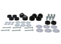 Body mount - bushing 12 Bushings 6 Tubes 6 Bolts 18 Washers Grease Install Guide