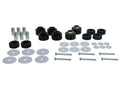 Body mount - bushing 12 Bushings 6 Tubes 6 Bolts 18 Washers Grease Install Guide