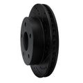 R1 00-01 Dodge Ram 1500 Pickup Front Right Drilled & Slotted Black Brake Rotor