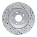 R1 88-96 Chevrolet Corvette Right Front Drilled & Slotted Geoperformance Rotor
