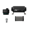 DeatschWerks DWFFR-X 70mm Billet Fuel Filter Regulator - 10 Micron with 6AN Fittings