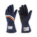 OMP DIJON GLOVES FIA 8856-2018 my2025 NAVY BLUE / FLUO ORANGE SZ M