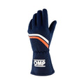 OMP DIJON GLOVES FIA 8856-2018 my2025 NAVY BLUE / FLUO ORANGE SZ M
