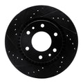 R1 06-09 Buick Rainier Front Left Drilled & Slotted Black Brake Rotor