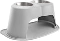 WeatherTech Pet Feeding System Double High 96oz 14in. Stainless Bowl - Light Grey