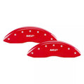 Set Of 4 Caliper Covers Engraved Front And Rear MGP Red Finish Silver Characters 2017-2024 Jeep Compass MGP Caliper Covers