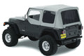 ~(14 lbs. 32X9X9)~ Replace-a-Top Fabric-only Soft Top White Denim Geo/Suzuki 95-98 Tracker/Sidekick; No door skins included; Clear side and rear windows