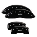 Set Of 4 Caliper Covers Engraved Front And Rear MGP Black Finish Silver Characters 2020-2020 Kia Optima 17 Inch Wheel MGP Caliper Covers