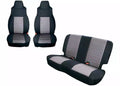 Rugged Ridge Seat Cover Kit Black/Gray 03-06 Jeep Wrangler TJ