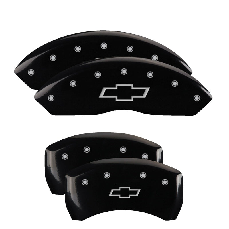 SET OF 4 CALIPER COVERS ENGRAVED FRONT/REAR MGP SILVER CHARACTERS RED POWDER C