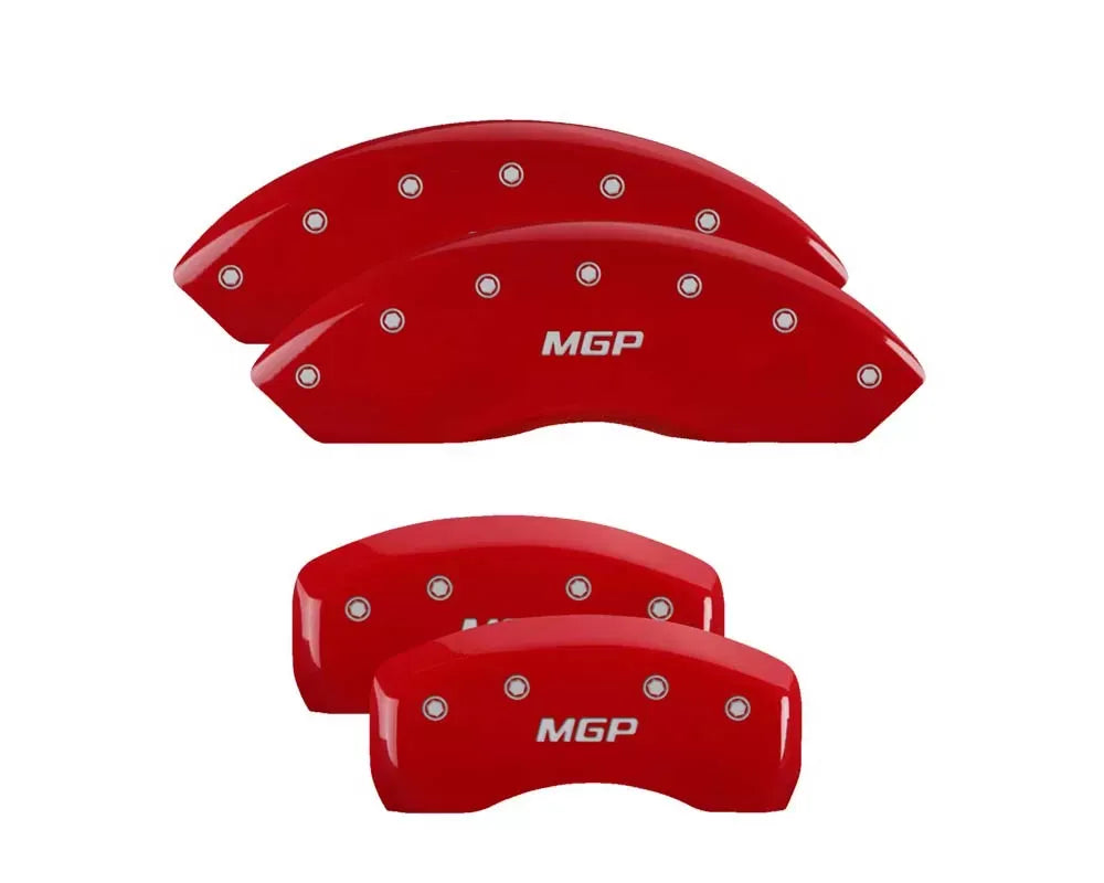 SET OF 4 CALIPER COVERSENGRAVED FRONT AND REAR:MGPRED POWDER COATSILVER CHAR