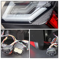 18C JEEP WRANGLER JL TAIL LIGHTS W/SEQ TURN SIGNAL/BRAKE LAMPBLK/CLEAR (OFF ROAD W/WHITE LED BAR)