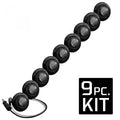 ~(1 lbs. 16X10X2)~ Universal White LED Front Lower Air Dam Light Kit with Clear Lens and Chrome Bezel - 9pc Sequentially Connected LED Ligh