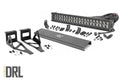 1x 70920BDA 1x 70687 LED Light Bumper Mount 2 Black Dual Row Amber DRL Ford Super Duty (05-07)