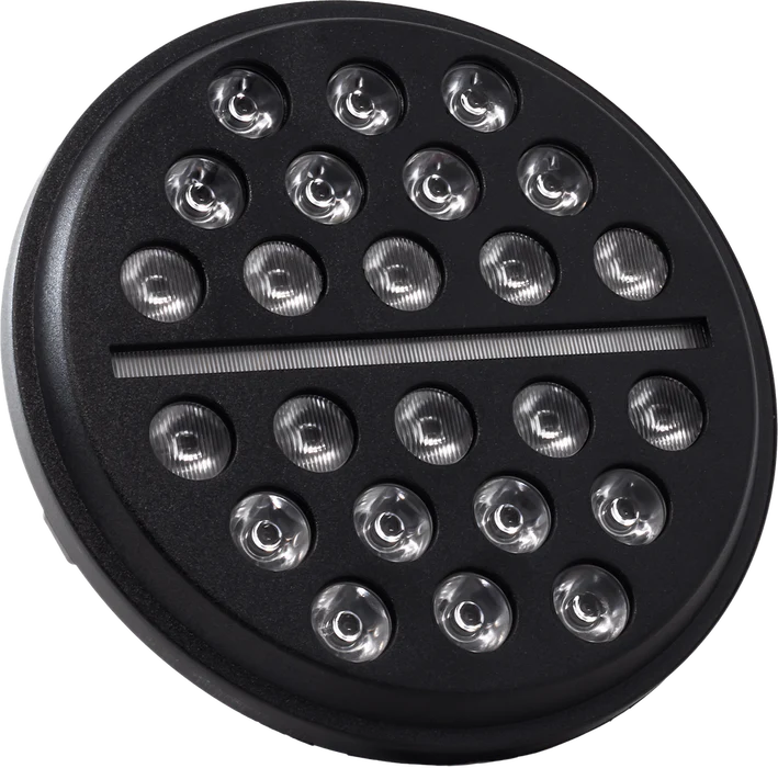 Letric Lighting 7? LED Black Buck-Shot Style multi-mini Headlight