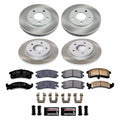 Power Stop 94-96 Cadillac DeVille Front and Rear Semi-Coated Rotor Kit