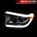 RETROFIT PROJECTOR HEADLIGHTS LED BAR OE STYLE CHROME HOUSING AND CLEAR LENS