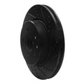 R1 00-06 Jaguar XJR Rear Right Drilled & Slotted Black Brake Rotor