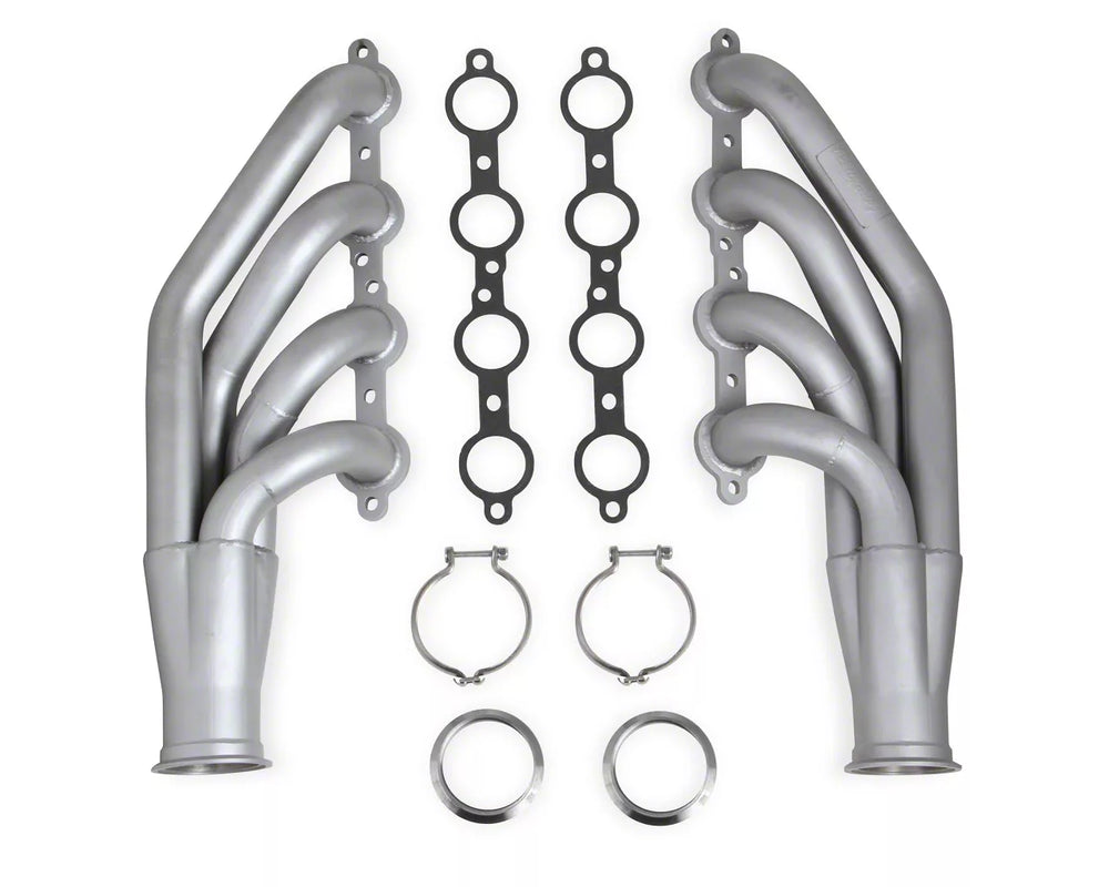 Ls Turbo Headers-Ceramic Coated LS Turbo Headers (Up And Forward) 1-7/8 Inch 409SS Gm 4.8/5.3/6.0L V8 Ceramic Coated FlowTech